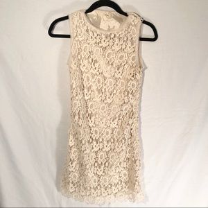Lush Cream Lace Dress Size XS